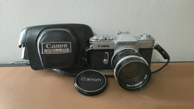 Canon PELLIX SLR 35mm Film Camera w/ Canon FL 50mm F1.4 Lens + Case! READ DESC - Image 1 of 4