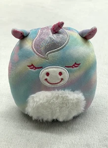 Squishmallows Kellytoy Unicorn Plush Tie-Dye Pastel Rainbow 7” Soft Stuffed Toy - Picture 1 of 9