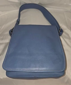 Coach Y2K Umhängetasche weiches Leder hellblau Denim Klappe Legacy Studio Nr.M30- - Bild 1 von 24