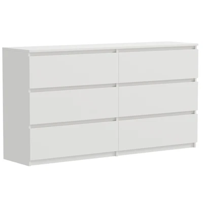 Kommode Schubladenschrank 119x77x34 cm, weiß matt, 6 Schubladen, viel Stauraum - Bild 1 von 4