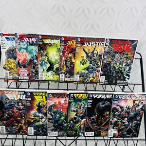 Liga de la Justicia Nuevo 52: 24-28 y Forever Evil 1-7 Lote Vs Crime Syndicate - Imagen 1 de 7