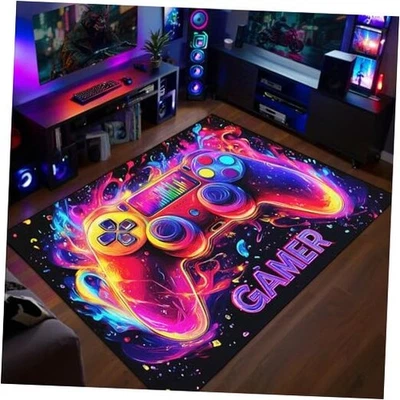 Gamer Rug for Boys Room - Gaming Rug, 3'X5' Colorful Gaming Carpet for Teens  - Image 1 of 4