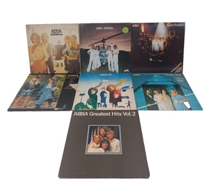 Abba Record Bundle X7 12" Albums - Used - Untested B67 Y438 - Picture 1 of 14