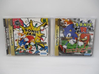 SEGA SATURN SONIC JAM ＆SONIC R 2Games Set Japan import SS Sonic the Hedgehog - Image 1 of 4