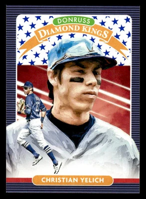 2020 Donruss #5 Christian Yelich Independence Day Milwaukee Brewers - Image 1 of 2