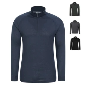 Mountain Warehouse Mens Long Sleeve Top Half Zip Thermal Winter Warm Base Layer - Picture 1 of 85