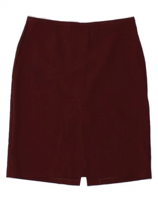Falda lápiz Benetton para mujer IT 46 grande W32 lana borgoña CN28 Foto 1 de 3