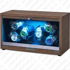 *Automatic Wooden Watch Winder Display Case Rotating Storage-Organizer Single Qu - Picture 1 of 10