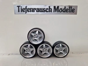 1:18 Borbet Echt Alu Felgen Audi VW Mercedes Opel BMW Tuning - Picture 1 of 1