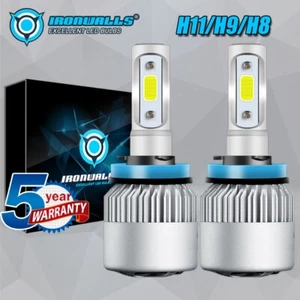 IRONWALLS LED Headlights H11 H8 H9 Super White for GMC Sierra 2500 HD 2007-2014 - Picture 1 of 12