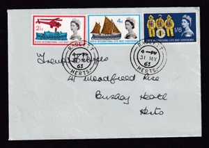 Hertfordshire RADLET 1963 Lifeboat set on cover used on FIRST DAY - Picture 1 of 2