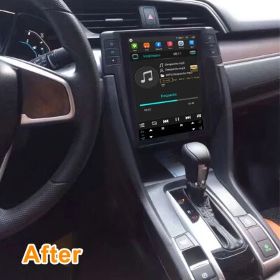 Android 14 Head Unit For Honda Civic 2016-2022 Tesla Car Stereo Radio GPS WIFI  - Image 1 of 4