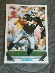 1993 Topps Football Card #417 Anthony Smith - Los Angeles Raiders - Picture 1 of 2