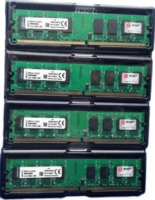 MEMORIE RAM KINGSTON 8 GB (4 x 2 GB) DDR2 667 MHz - 1,8 V - DIMM SDRAM PC2 - Immagine 1 di 4