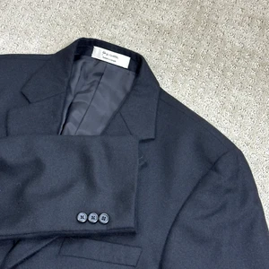 Cashmere Blazer Nordstrom Loro Piana Sport Coat Suit Jacket Men's 42 Reg Black - Picture 1 of 13