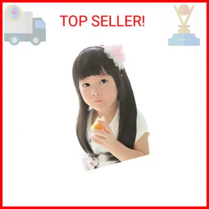 OMORFIEER Black Straight Wigs for Kids Child Flat Bangs Heat Friendly Cosplay Wi - Picture 1 of 2