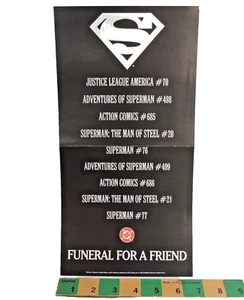 Funeral for a Friend Header Card Folded Comic Book Store Display 1992 DC Comics - Picture 1 of 5