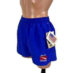 VTG 90s Uzzi Amphibious Dive Gear Swim Trunks S Nylon Lifeguard Liner Retro NEW! - Picture 1 of 12