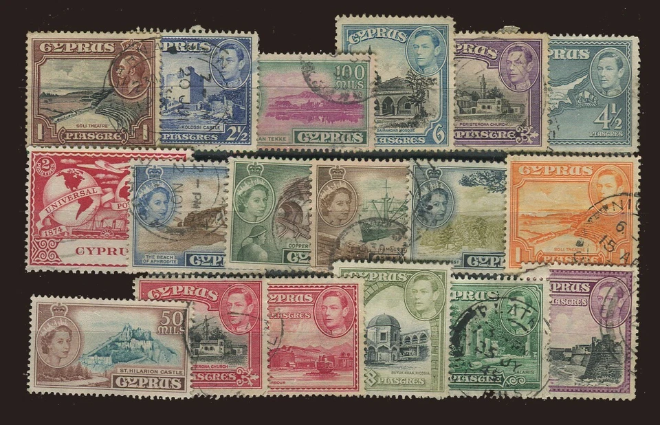#63117 Cyprus (British period). Lot of used stamps - Image 1 of 1