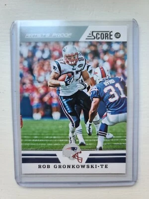 2012 Score Rob Gronkowski Artist's Proof /32 Rare Patriots FHOG card #156 Tampa - Image 1 of 4