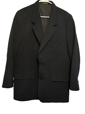 LL Bean Black Blazer  Gold Buttons Sportcoat Jacket  Mens 42R 0SG86 - Image 1 of 4
