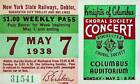 Rochester City Trolley & Bus Lines Pass May 7 1938 Knights Of Columbus