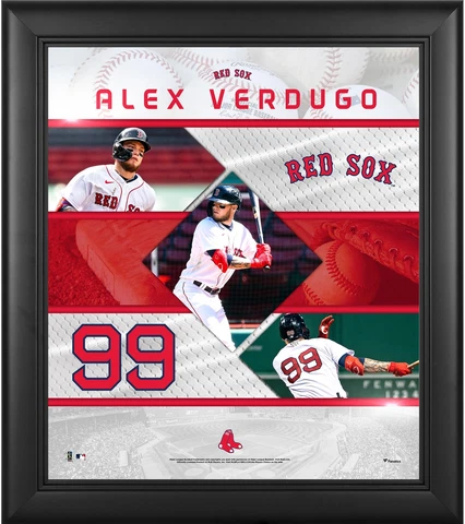 Alex Verdugo Boston Red Sox Framed 15x17 Stitched Stars Collage Cover