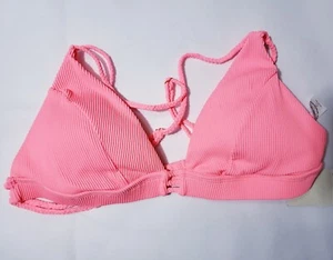 New SO Junior's Ribbed adjustable straps padded Bikini Top, XL, Pink - Picture 1 of 4