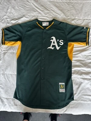 Yoenis Cespedes Authentic 2014 Oakland A’s (Athletics) Batting Practice Jersey - Image 1 of 4