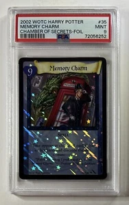 Harry Potter TCG Memory Charm 35/140 COS Chamber Of Secrets Foil PSA 9 Mint - Picture 1 of 2
