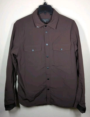 Rag & Bone Men's Filled Nylon Engineered Shirt Jacket Brown Size Medium $495  - Image 1 of 4