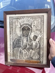 Our Lady of Czestochowa c.1750 Polish School Black Madonna VERY RARE! Polish Art - Picture 1 of 7