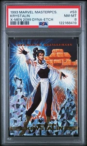 1993 Marvel Masterpieces Krystalin Dyna-Etch PSA 8 NM-MT - Picture 1 of 2