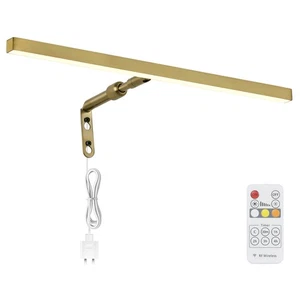 Luces de cuadro de latón para pinturas enchufables, 16" 4W ajustable LED imagen dorada... - Imagen 1 de 6