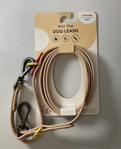 Wild One Standard Dog Leash Up To 80 Lbs - Tan - Leash Adjustable 3’3”-5’6”-NEW - Picture 1 of 5