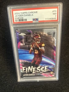 PSA 7 2024 TOPPS CHROME FINESSE JAYDEN DANIELS RC - Picture 1 of 1