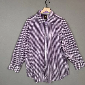 Tailorbyrd Pink White Checked Button Shirt Preppy Classic Business  2XL/T - Picture 1 of 6