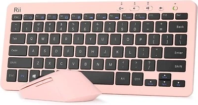Rii RKM709 Wireless Keyboard Mouse Set, UK Layout, 2.4Ghz USB Dongle - Image 1 of 4