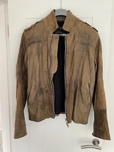 ALL SAINTS Lindaman Lederjacke in Elefant - guter Zustand Large - Bild 1 von 6
