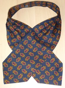 Vintage Silk Cravat Scarf Dapper Neckwear Mod Indie Skins Goodwood Ascot Races - Picture 1 of 8