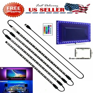 5V USB LED Strip Lights TV Back Light 5050 RGB Colour Changing with 24Key Remote - Picture 1 of 11