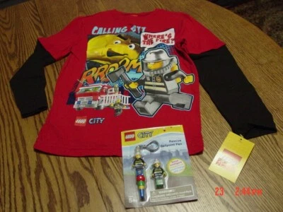 Boys Lego City Shirt with collectible figure - Image 1 of 4
