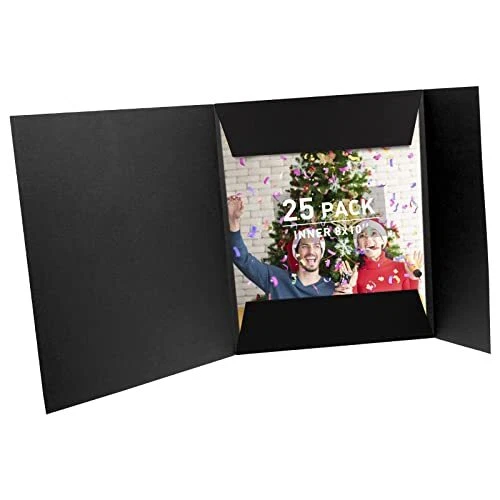 Pastas para fotos 8x10 papelão porta-retrato cartões para saudações/convites - Imagem 1 de 4