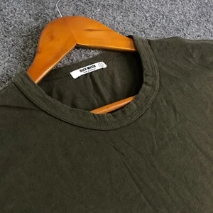 Buck Mason Shirt Mens Large Green Slub Curved Hem Crewneck T Shirt Short Sleeve - Imagen 1 de 8