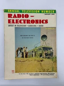 VTG Radio-Electronics Magazine January 1952 New Military Use for TV No Label - Picture 1 of 2