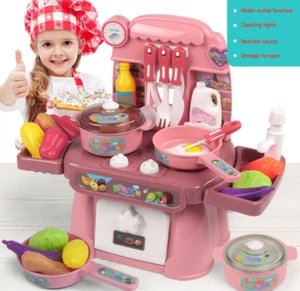 Juego de cocina accesorios niños juguetes para niñas niños pequeños juguete de cocina jugar comida - Imagen 1 de 8