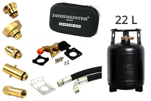CAMPKO Gasflasche 22L wiederbefüllbar mit Multiventil 80% Füllstop 67R01 LPG - Bild 1 von 12