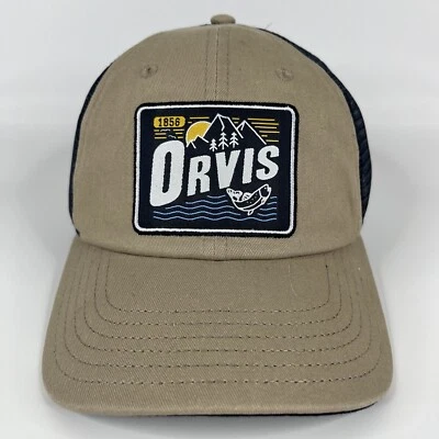 Gorra Orvis Beige Snapback Malla Pesca Exterior Campamento Hombres Foto 1 de 4