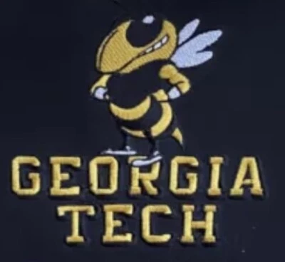 Purse GEORGIA TECH Yellow Jackets BLACK AND GOLD Handbag EXC Con + Sunglass Case - Image 1 of 4