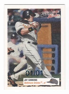 2003 Fleer Double Header Jay Gibbons #178 Masterpiece 1/1 One of One Orioles - Image 1 of 2